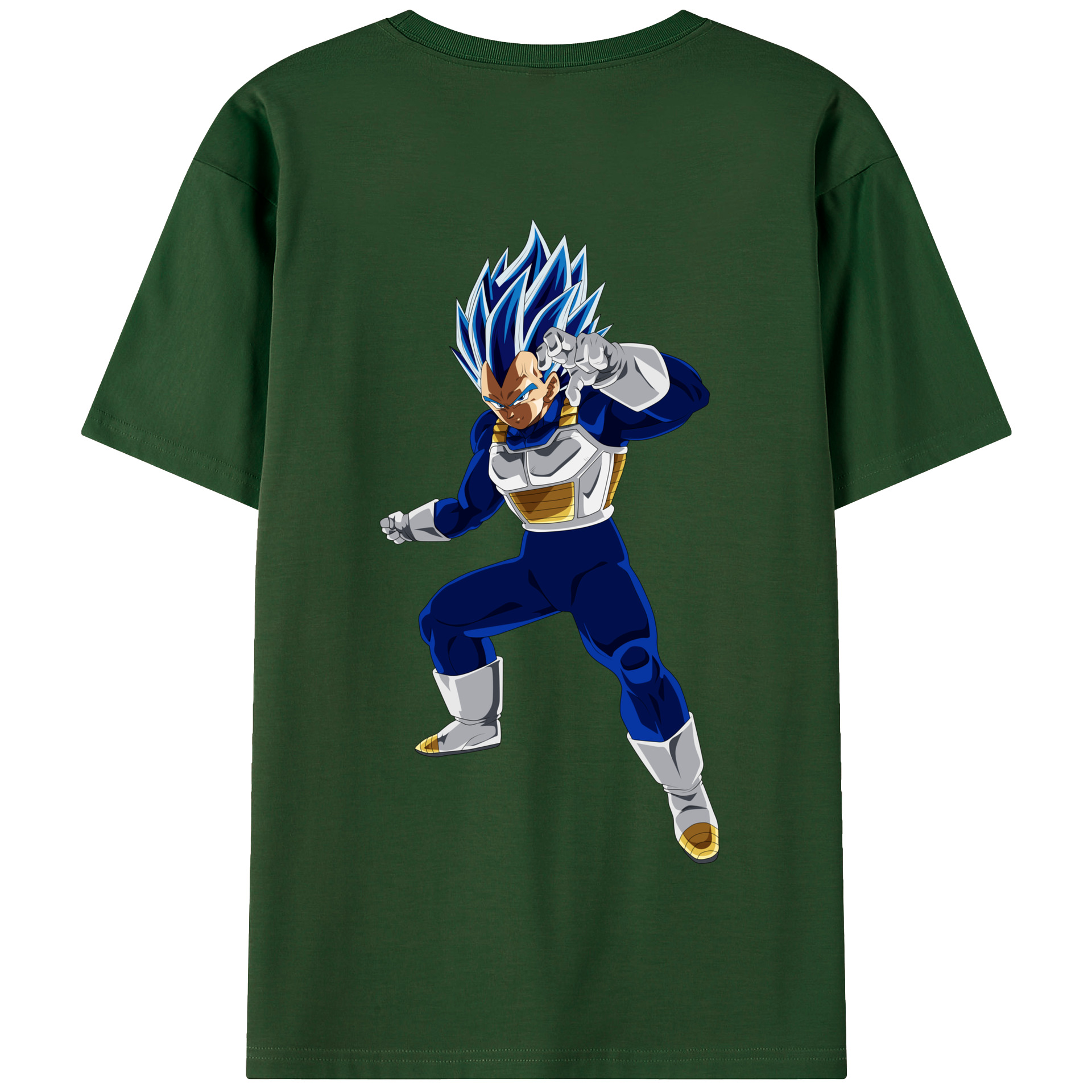 （画像用） ドラゴンボール ベジータ四世（Bejīta Yonsei）DRAGON BALL Vegeta IV 綿100％半袖Tシャツ（背面プリント）